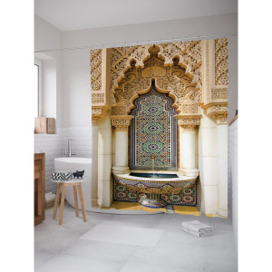 Шторка для ванной Марокканская фреска 180х200 см AMBESONNE