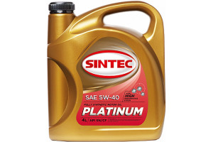 16330559 Масло синтетическое Platinum (4 л; 5W-40; SN/CF) Обнинскоргсинтез 801941 Sintec