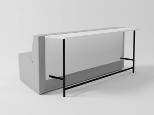 Grado Design 3-х местный тканевый диван со столешницей Modo Mod-sf-2slt