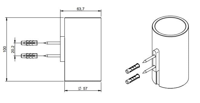 Дозатор мыла / держатель зубной щетки Rubinetterie Treemme Бирка ARCH-00128943 - Вид №3