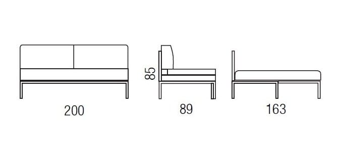 Диван-кровать из ткани Milano Bedding WILLY SIDE ARCH-00148002 - Вид №3