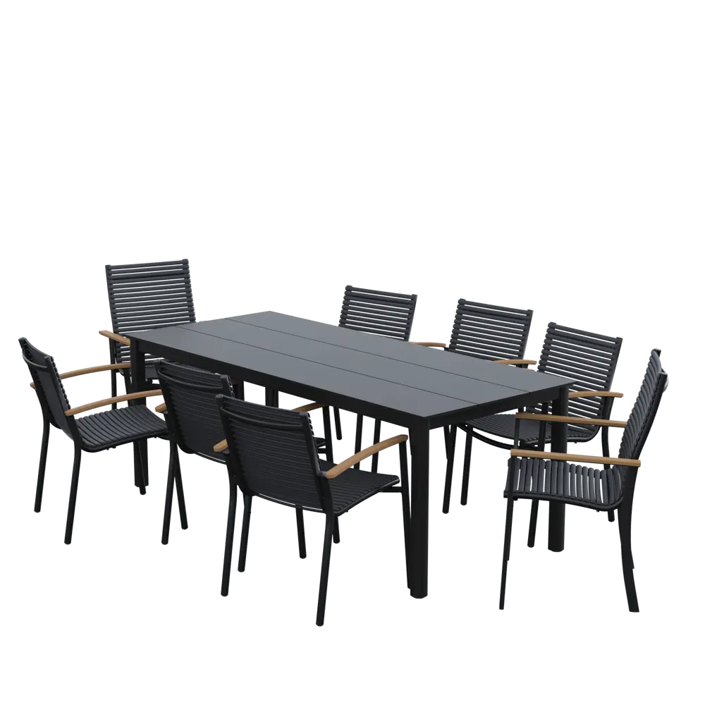 Стол садовый прямоугольный Naterial Dora 206x89x75 см алюминий/пластик Товар без серии STLM-2026688 - Вид №15