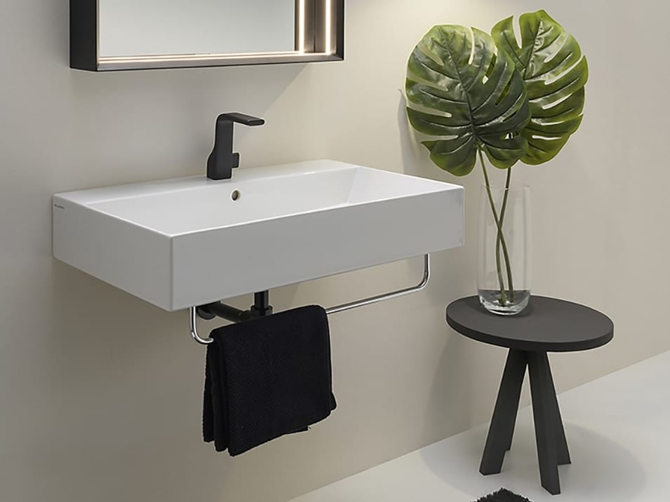 Керамическая прямоугольная подвесная раковина Ceramica Flaminia AppLight ARCH-00120873