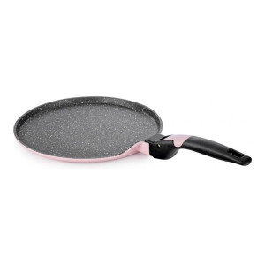 Сковорода Easy Click 25 см алюминий без крышки цвет розовый WALMER