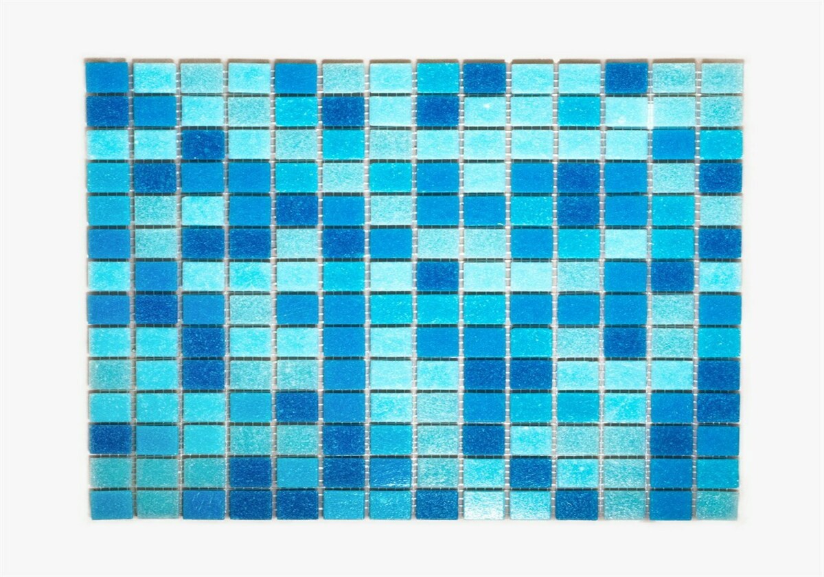 91020940 Мозаика стеклянная KG302 30х30см цвет синий стекло STLM-0444641 KERAMOGRAD