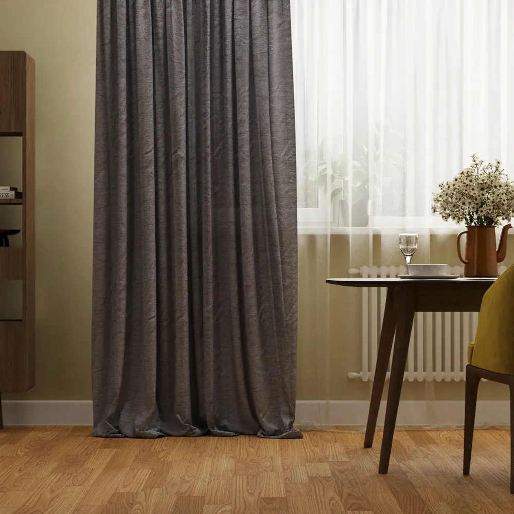 Штора на ленте Inspire Kanet 160x280 см цвет голубой 83561911 STLM-2041340 