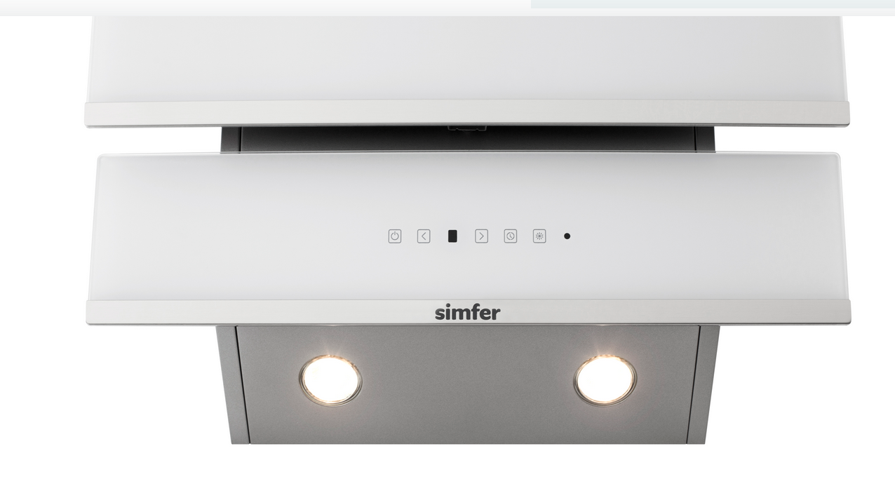 9211412 Вытяжка наклонная Simfer SM63W1 белый/белый, серебристый STDN-0010869 - Вид №2