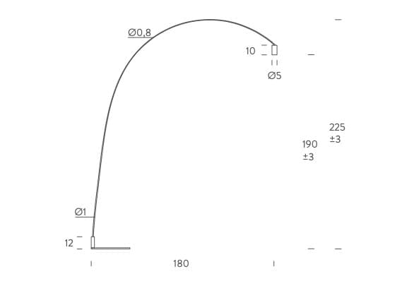 Стальная светодиодная напольная лампа In Stock Nemo ARCH-00057571 - Вид №5