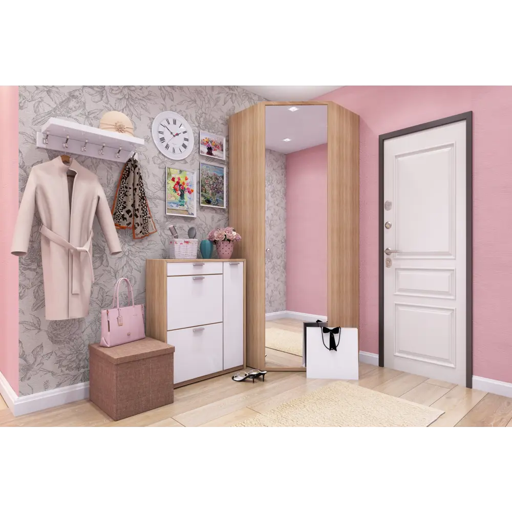 Корзина Ива с декоративным чехлом 25x14x17 см ротанг цвет белый STORIDEA STLM-2191760 - Вид №4