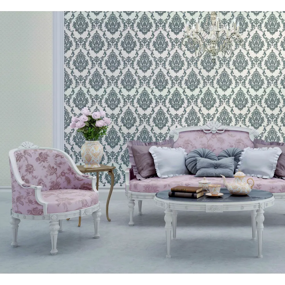 Флизелиновые обои АРТЕКС Дарина — элегантное серое решение для стен 86149913 STLM-0066517 - Вид №2