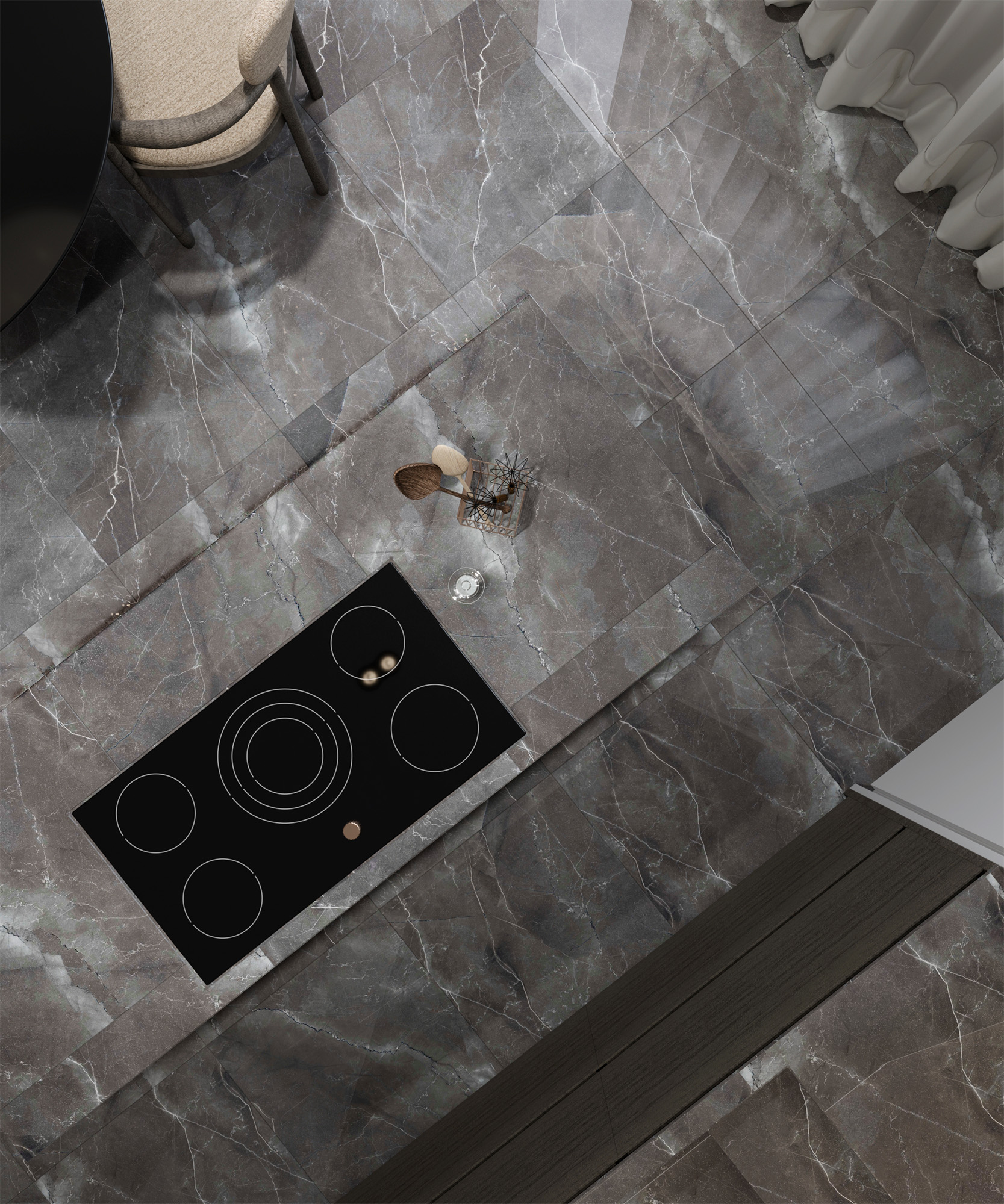 Керамогранит PULPIS NERO 60х60 Arcadia Ceramica FP1014-A STLM-2172557 84855266 - Вид №2