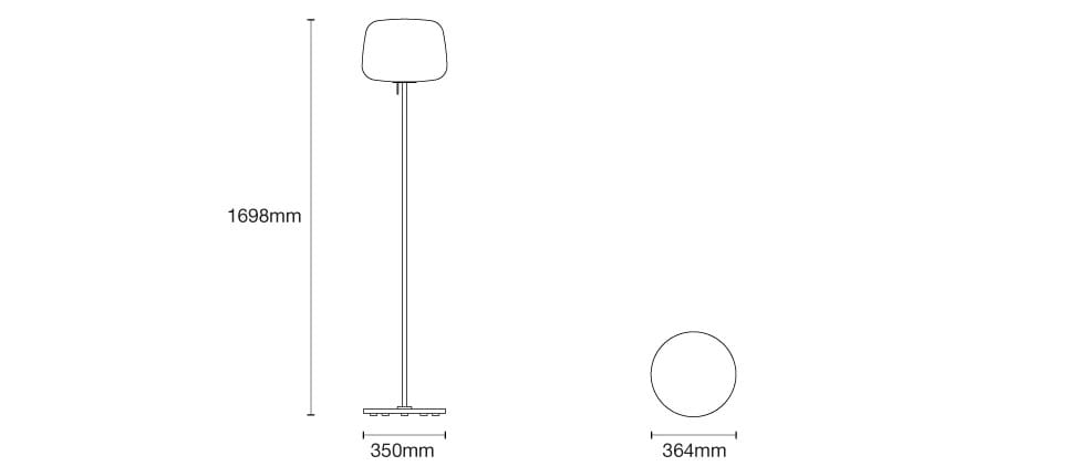 Светодиодный торшер из опалового стекла с диммером Case Soft ARCH-00090369 - Вид №15