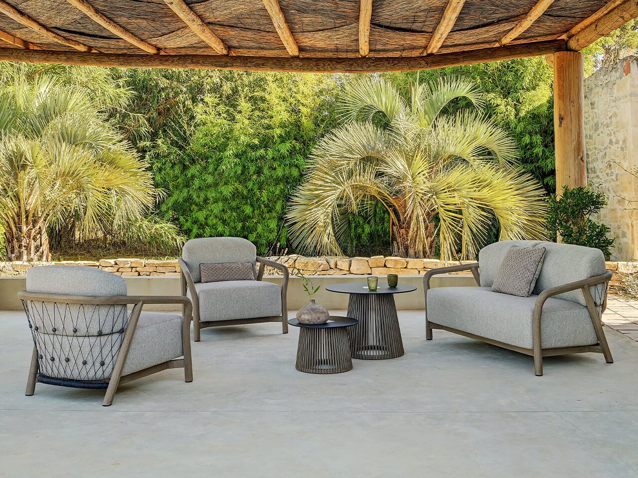 Тканевое садовое кресло с подлокотниками Les Jardins® Chester ARCH-00062562 - Вид №1