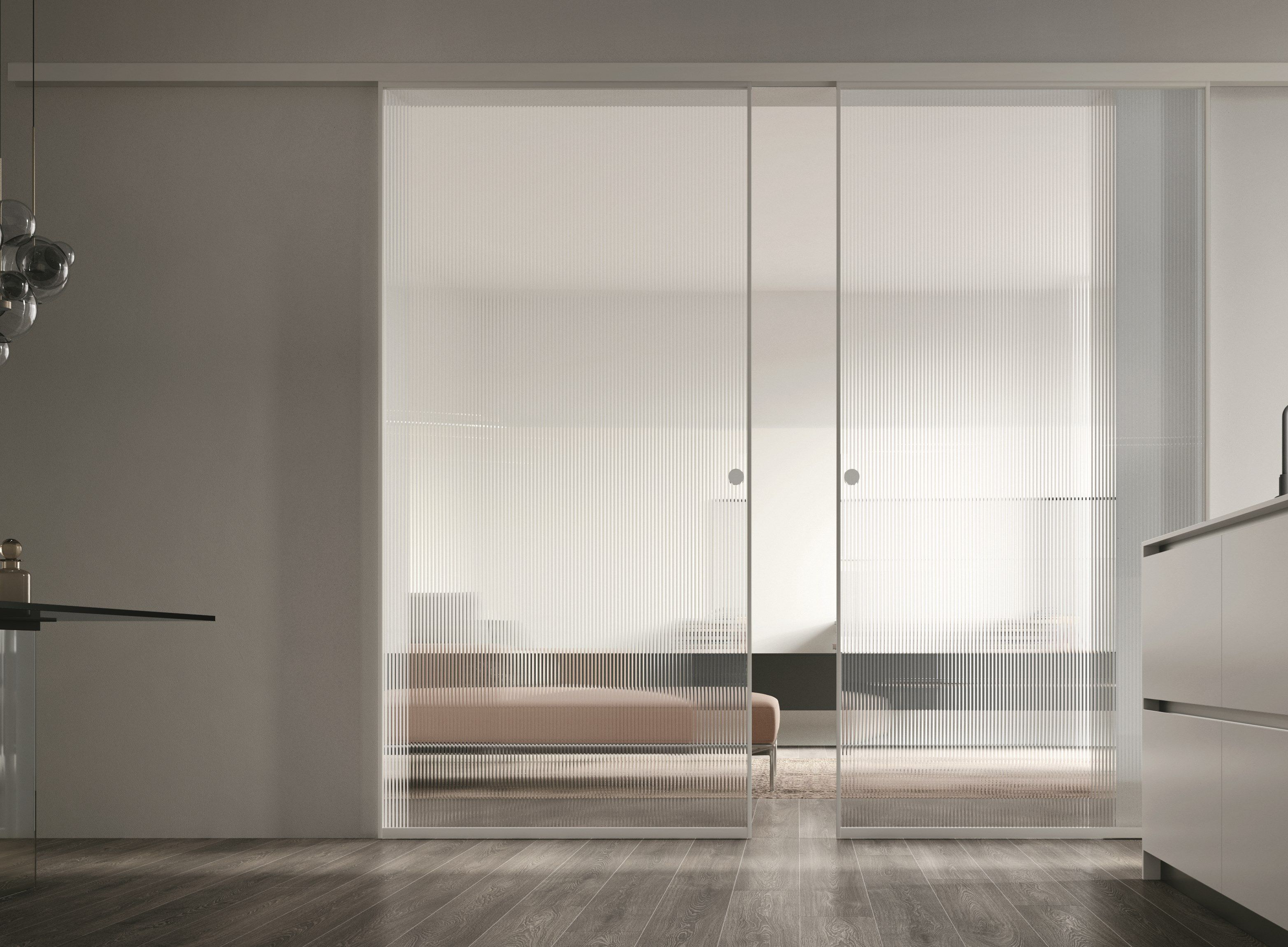 Стеклянная и алюминиевая дверь BLUINTERNI Quadro-Move ARCH-00049721 - Вид №2