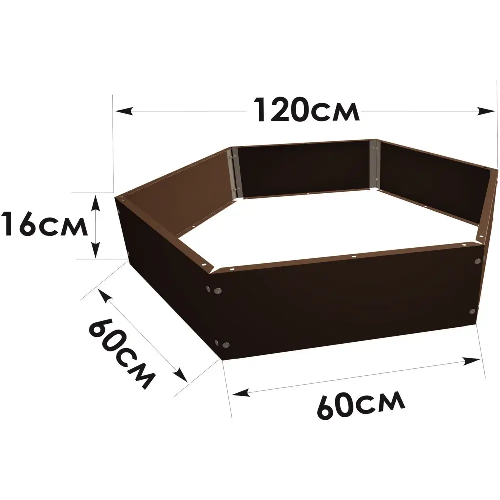 Клумба шестиугольная 0.6 м Santreyd STLM-2180774 - Вид №5