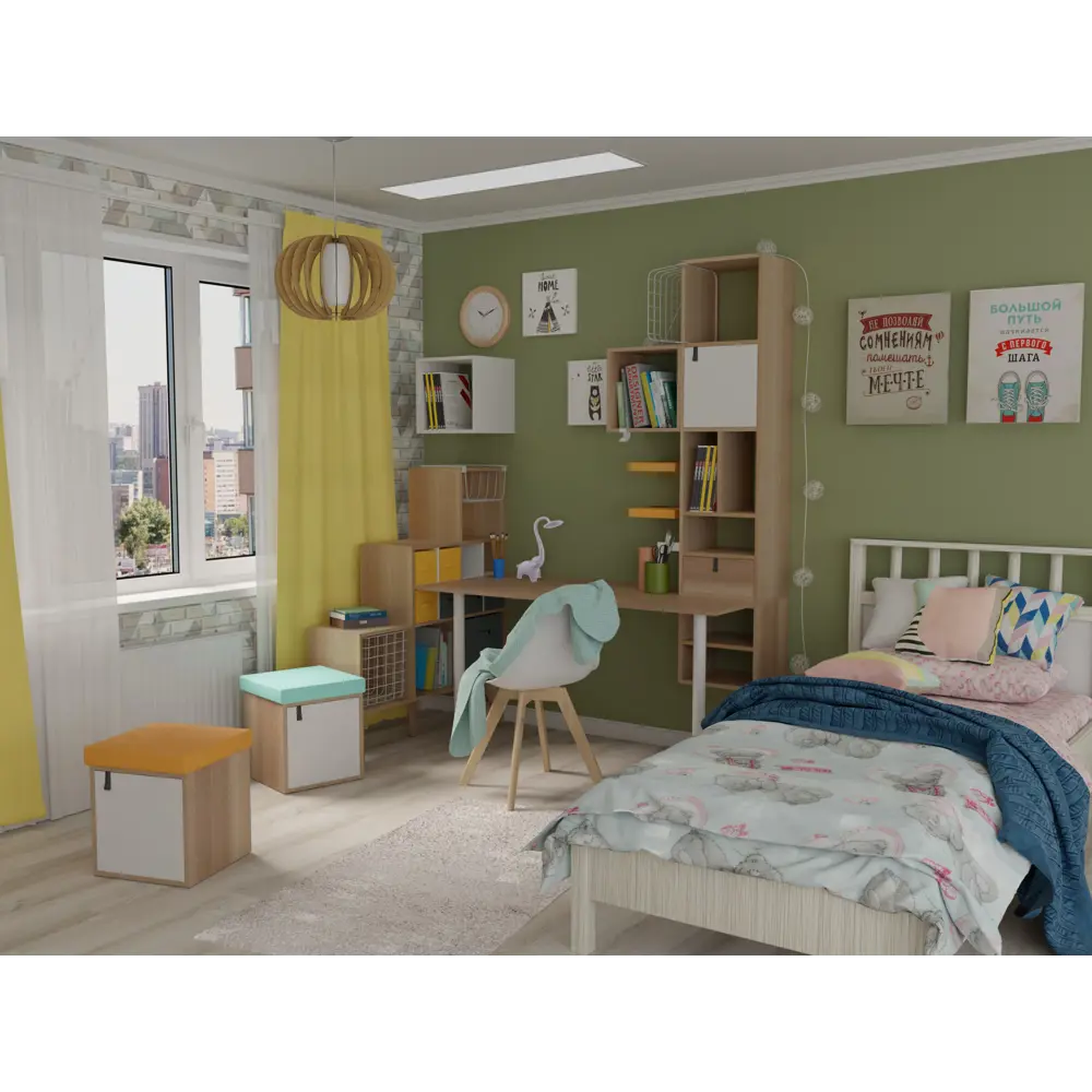 Стеллаж КУБ 1 секция 36х36х32 см ЛДСП цвет белый Santreyd STLM-2200817 - Вид №10