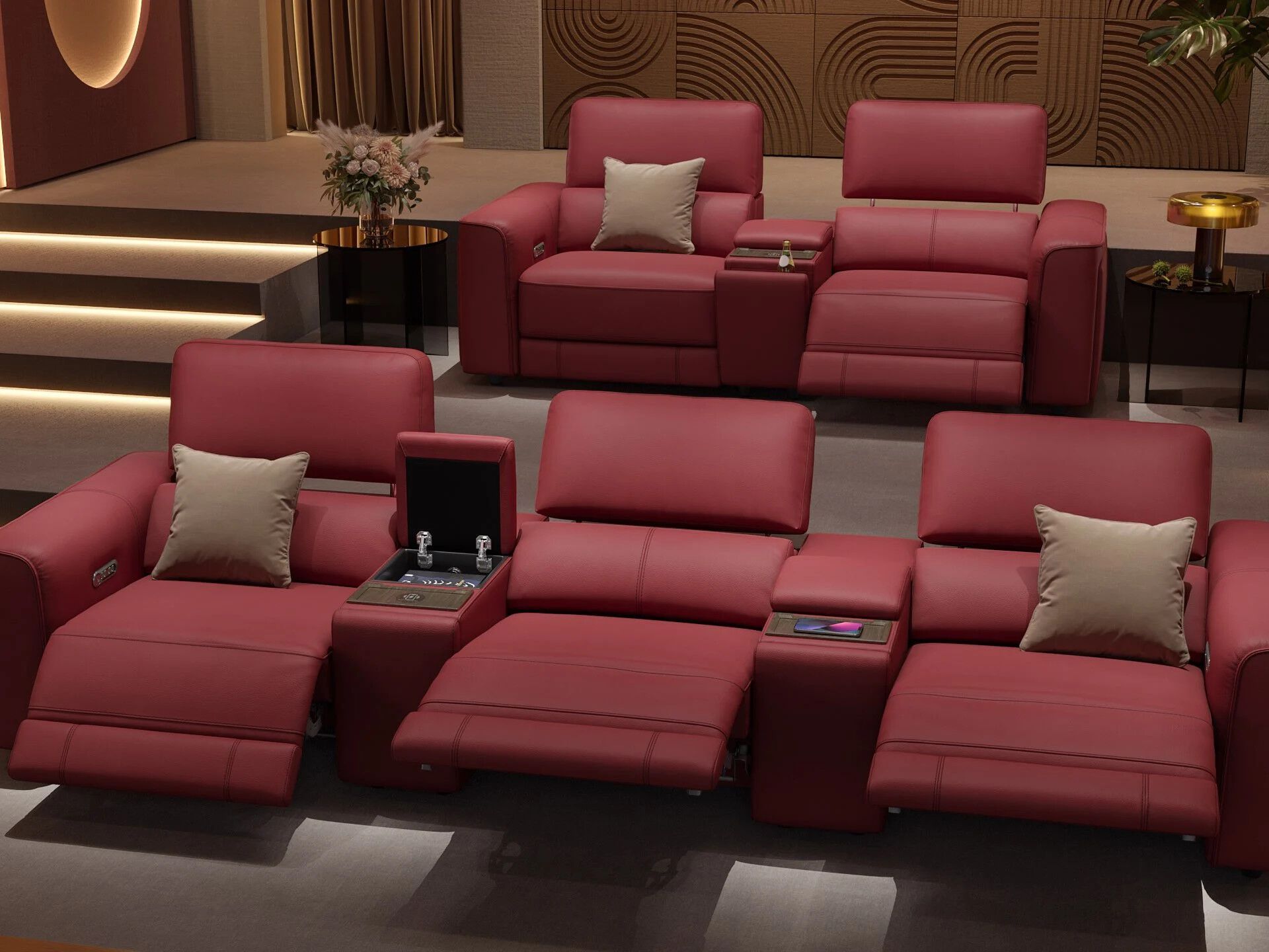 3-местный кожаный диван Sofanella Arona ARCH-00107056 - Вид №4