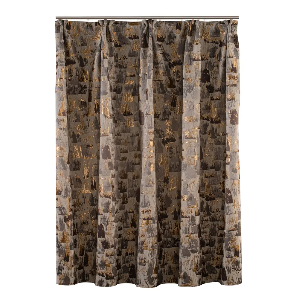 Штора на ленте Inspire Voi 140x260 см цвет бежево-коричневый STLM-2089092