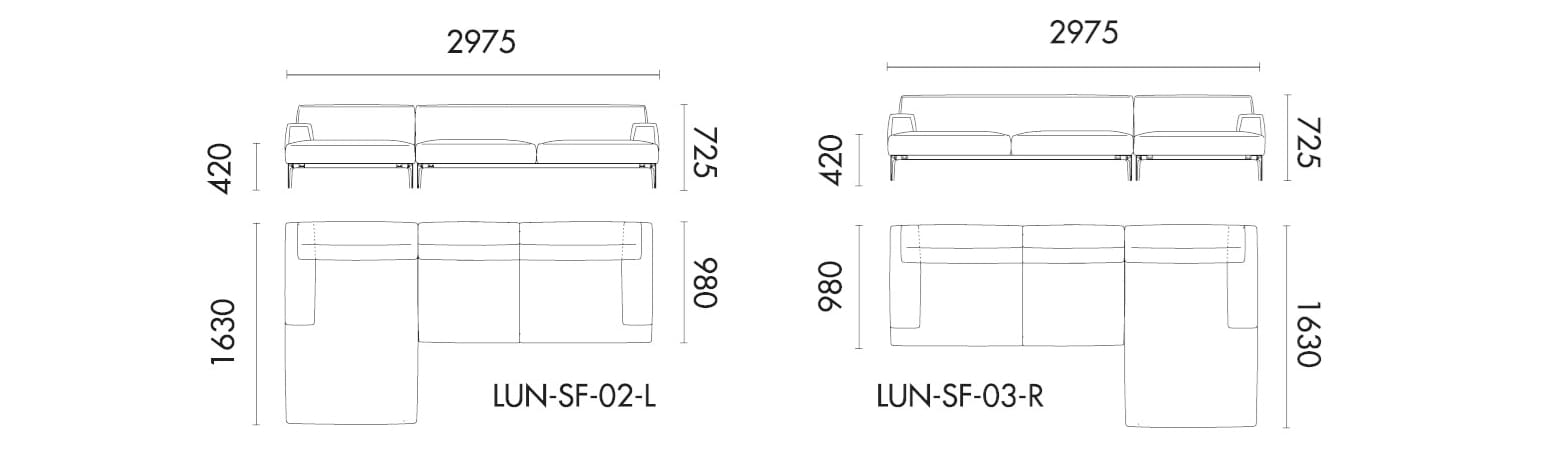 Кожаный диван с полуостровом Grado Design ARCH-00129130 - Вид №3