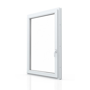 Пластиковое окно ПВХ Grazio 13588341001 одностворчатое левое двухкамерный стеклопакет 1200х800мм цвет белый REHAU
