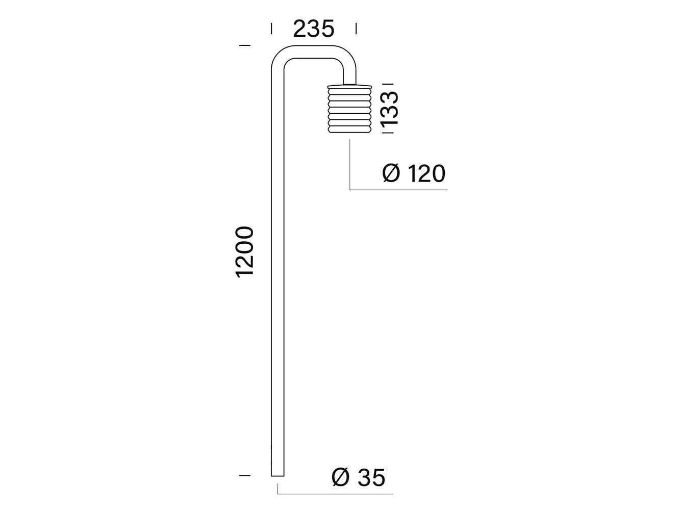 Алюминиевый и стеклянный светодиодный световой столб Platek Rippling ARCH-00026774 - Вид №5