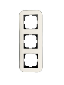 90583811 Рамка для розеток и выключателей 3 поста цвет белый/черный Loft STLM-0295034 OVIVO