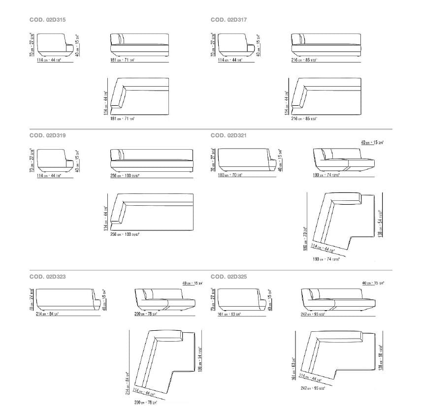 Модульный диван Flexform LOUNGESCAPE ARCH-00060009 - Вид №13