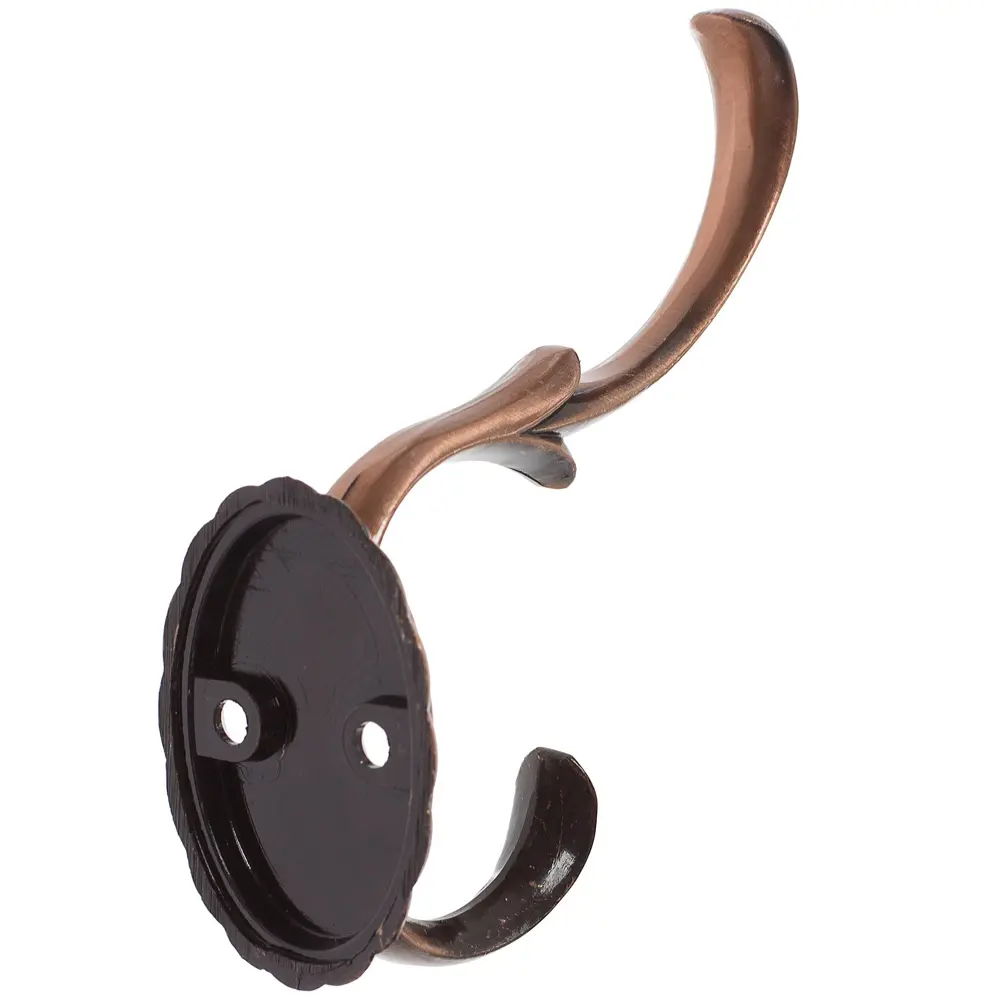 Крючок максимальная нагрузка 10 кг 80 мм сталь крепление на саморезы цвет античная медь Santreyd STLM-2196565 - Вид №1