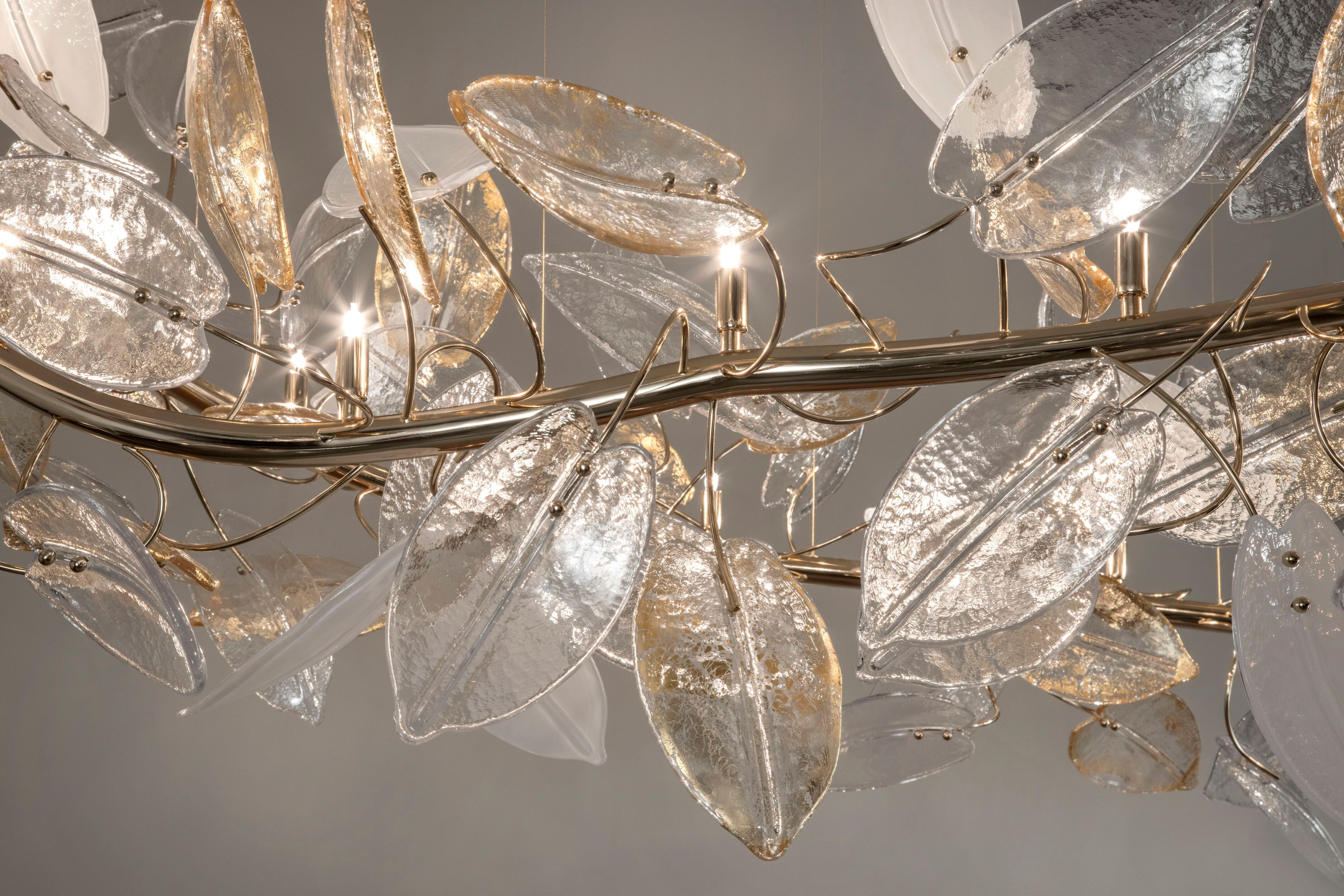 Стеклянный и металлический подвесной светильник Patrizia Volpato Агат ARCH-00073663 - Вид №2