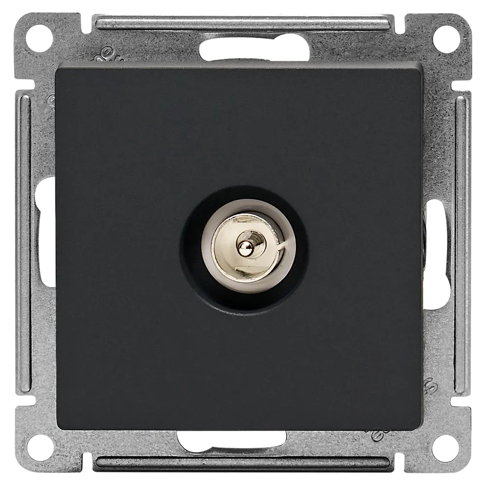 Розетка ТВ/спутник встраиваемая Systeme Electric AtlasDesign без заземления цвет базальт STLM-2082426