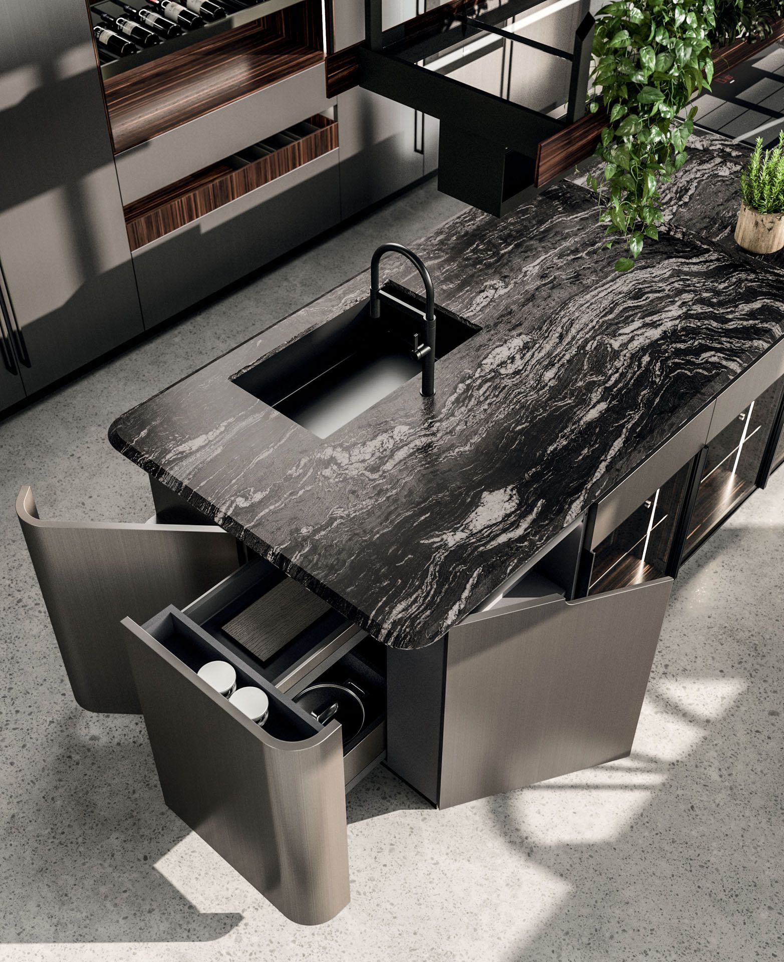 Встроенная кухня с островом Arrital Ak_Project ARCH-00142671 - Вид №8