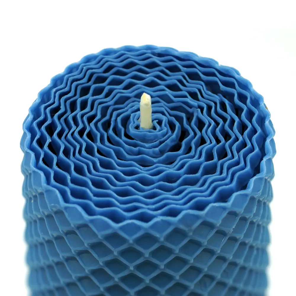 Свеча вощинная цилиндр голубая 4x6.5 см EVIS STLM-2149539 - Вид №1