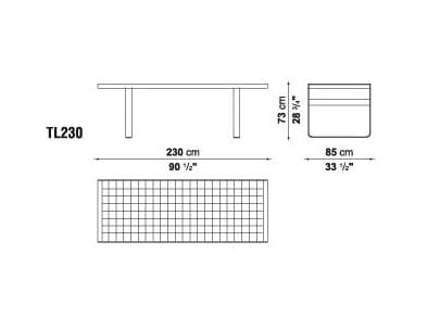 Прямоугольный Хрустальный стол B&B Italia LENS ARCH-00066225 - Вид №4