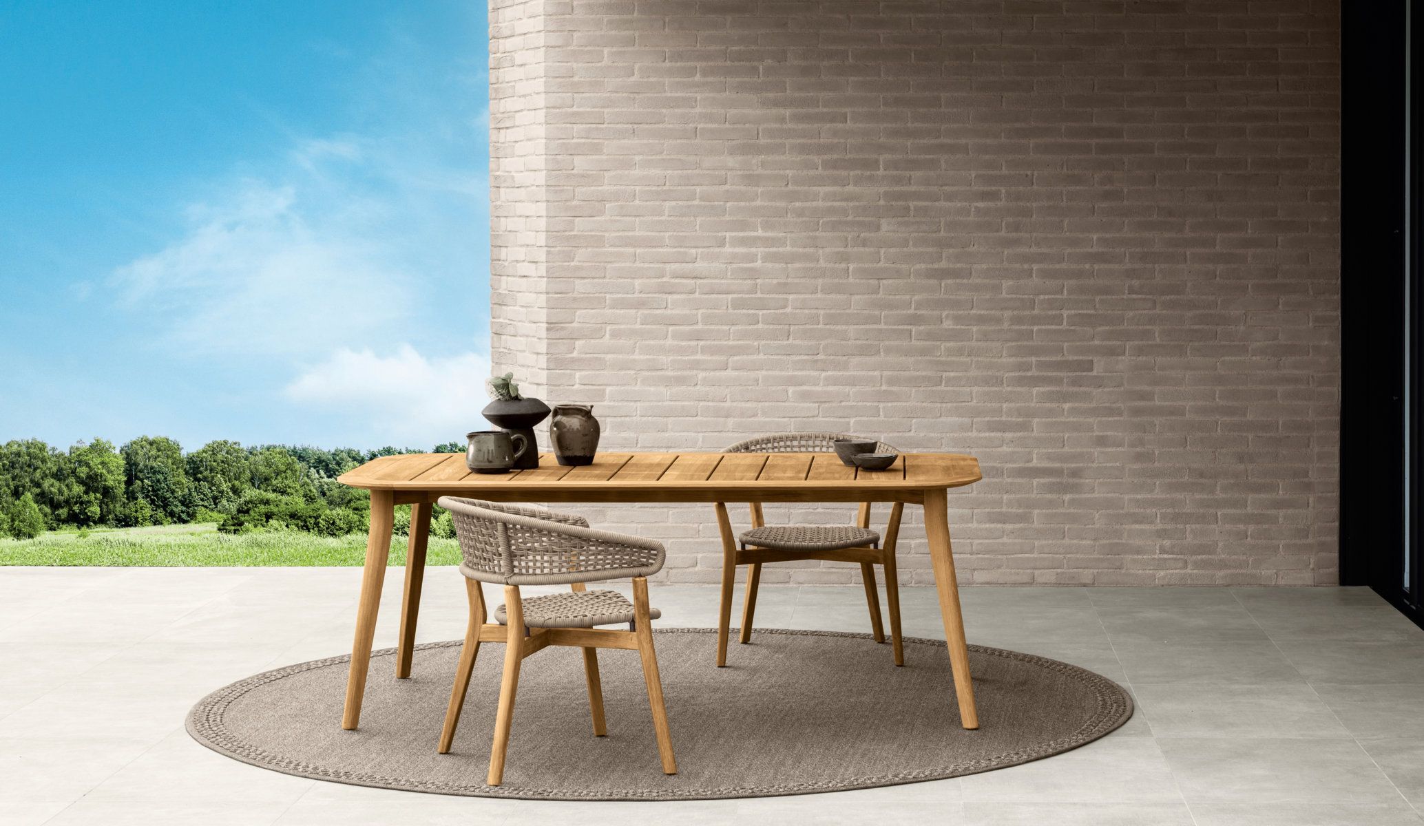 Морской веревочный садовый стул Talenti Лунный тик ARCH-00035275 - Вид №2