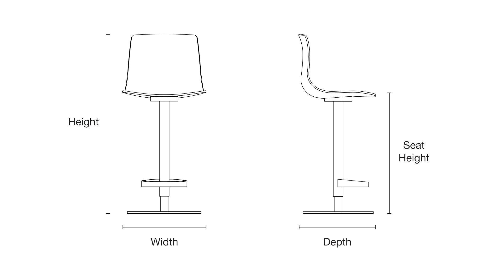 Высокий пьедестал табурет со спинкой Case Loku ARCH-00139158 - Вид №4