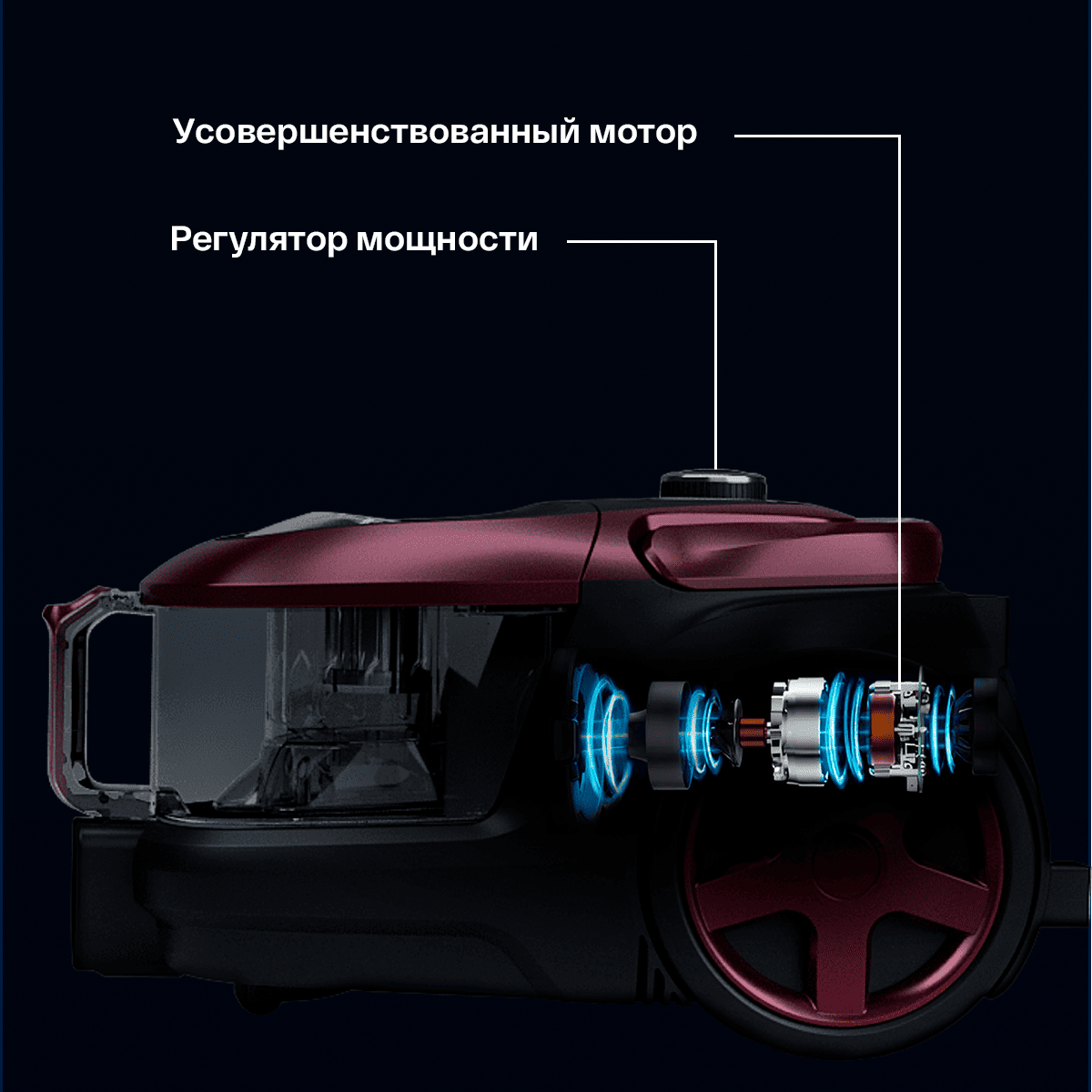 9054669 Пылесос Atvel DX2000 бордовый STDN-0023649 - Вид №17