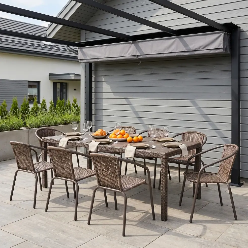 Стул садовый BEGINIA Elia 58x53x77 см сталь коричневый STLM-2122606 - Вид №8