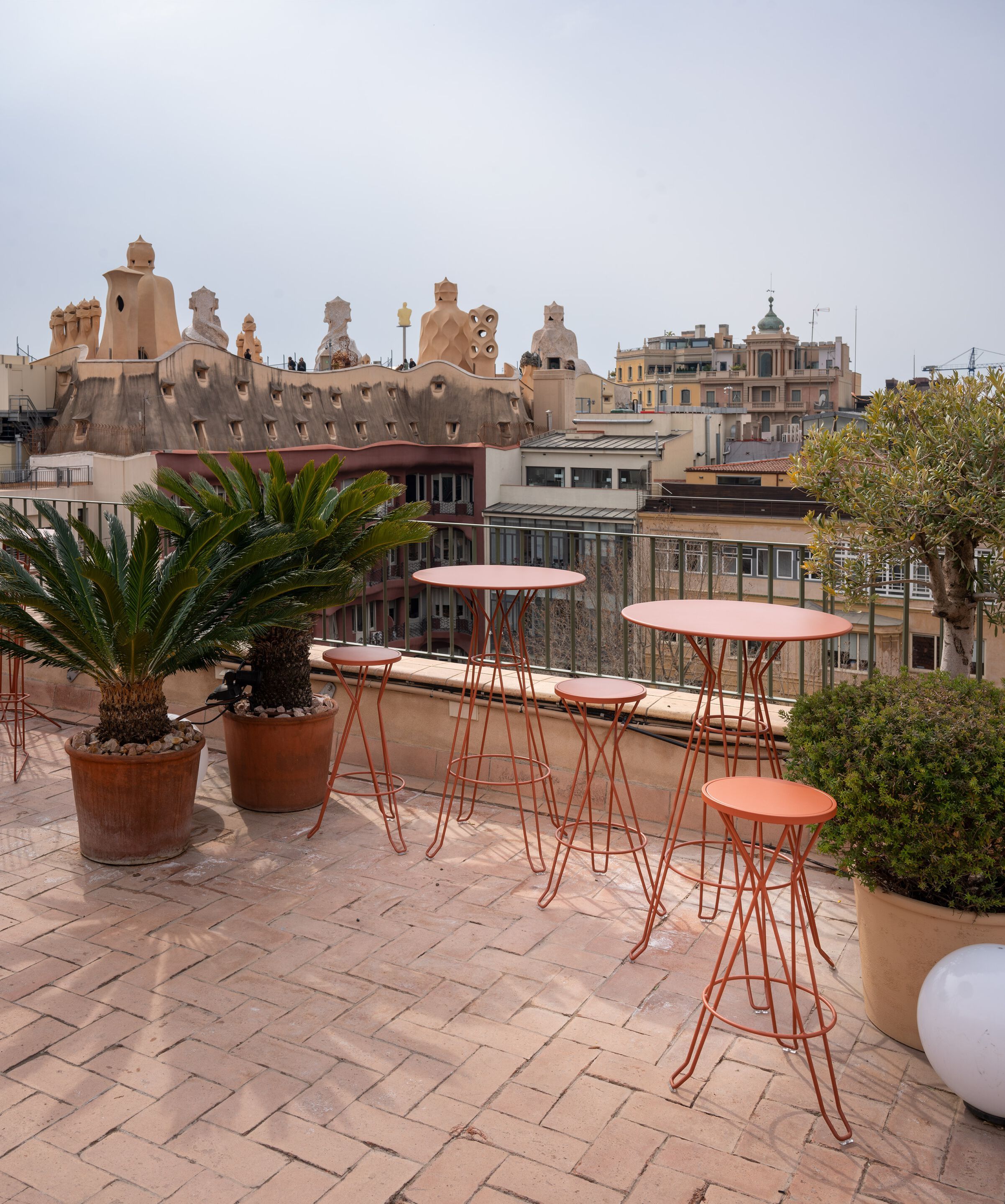 Стальной высокий круглый садовый стол iSimar ARCH-00002745 - Вид №4