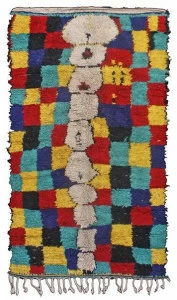 AFOLKI Прямоугольный коврик в стиле пэчворк из шерсти Azilal Taa851be