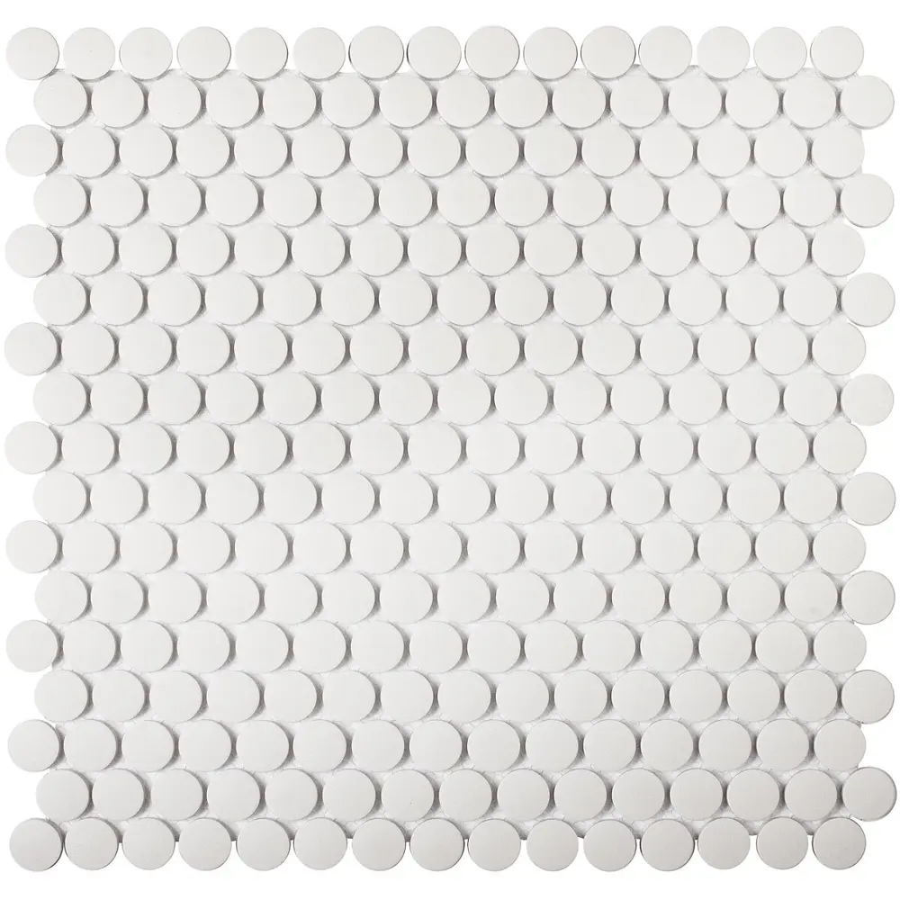 Декоративная мозаика Starmosaic Penny round white antislip 1237226 31.5x30.9см цвет Белый