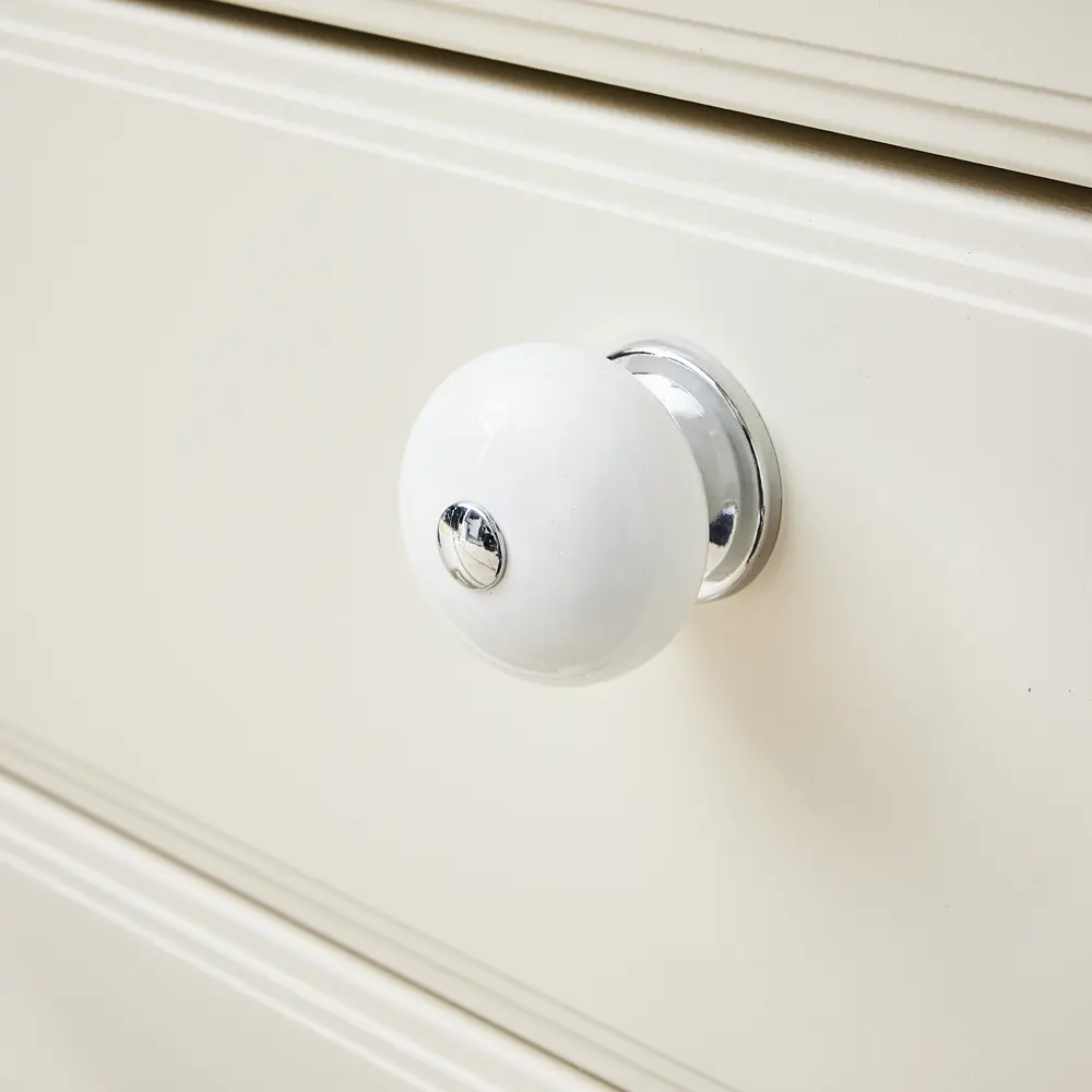 Ручка-кнопка мебельная Inspire Gabi 40x40 мм цвет белый фарфор STLM-2064181 - Вид №9