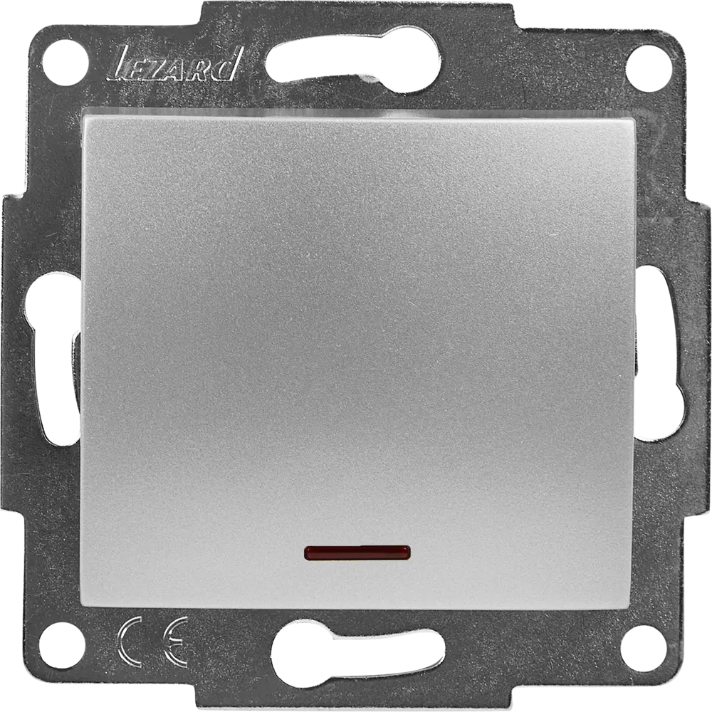 Выключатель Lezard Karina с подсветкой цвет матовый серый STLM-2087369 - Вид №1