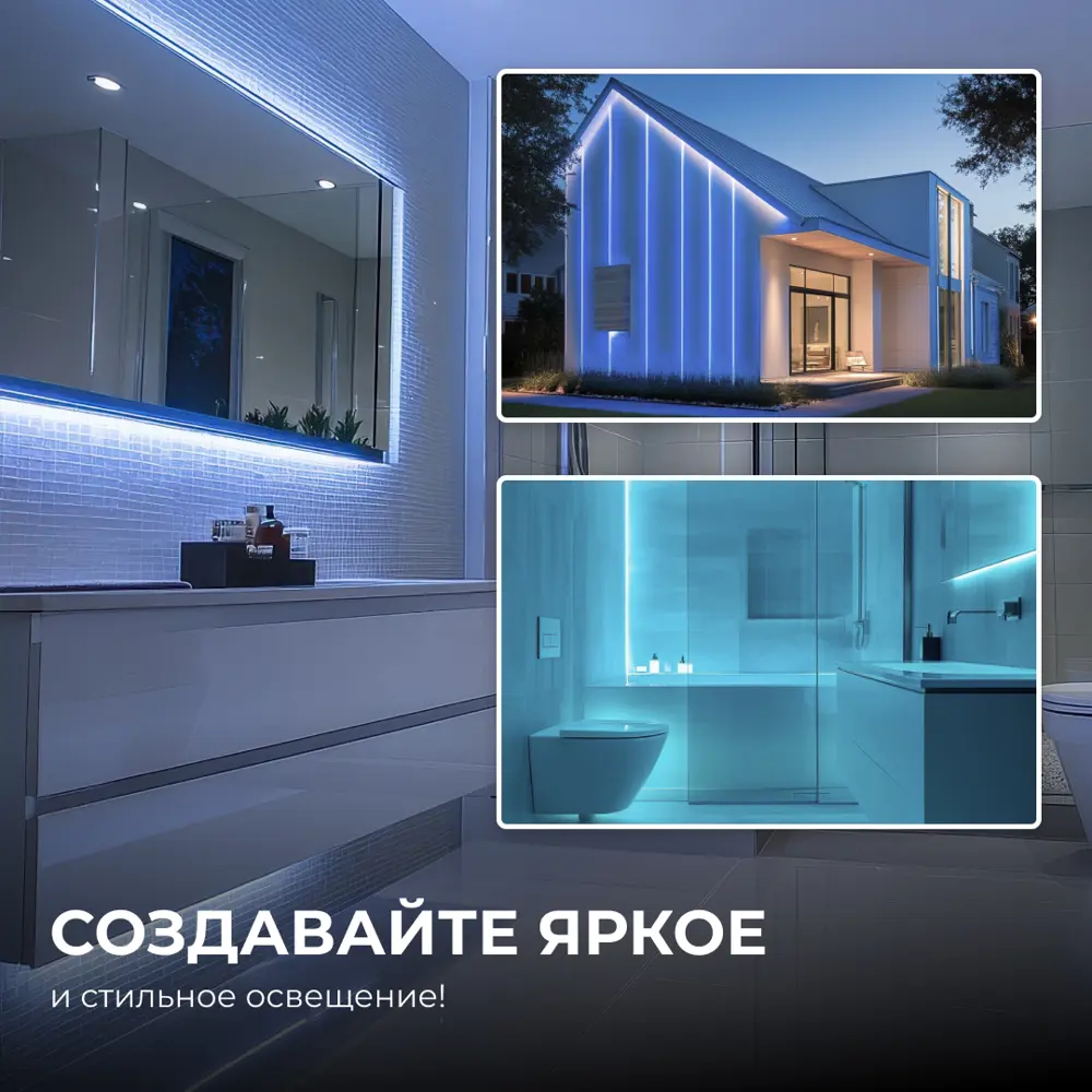 Светодиодная лента APEYRON COB для контурного освещения 5м холодный белый 89437754 STLM-1579897 - Вид №3