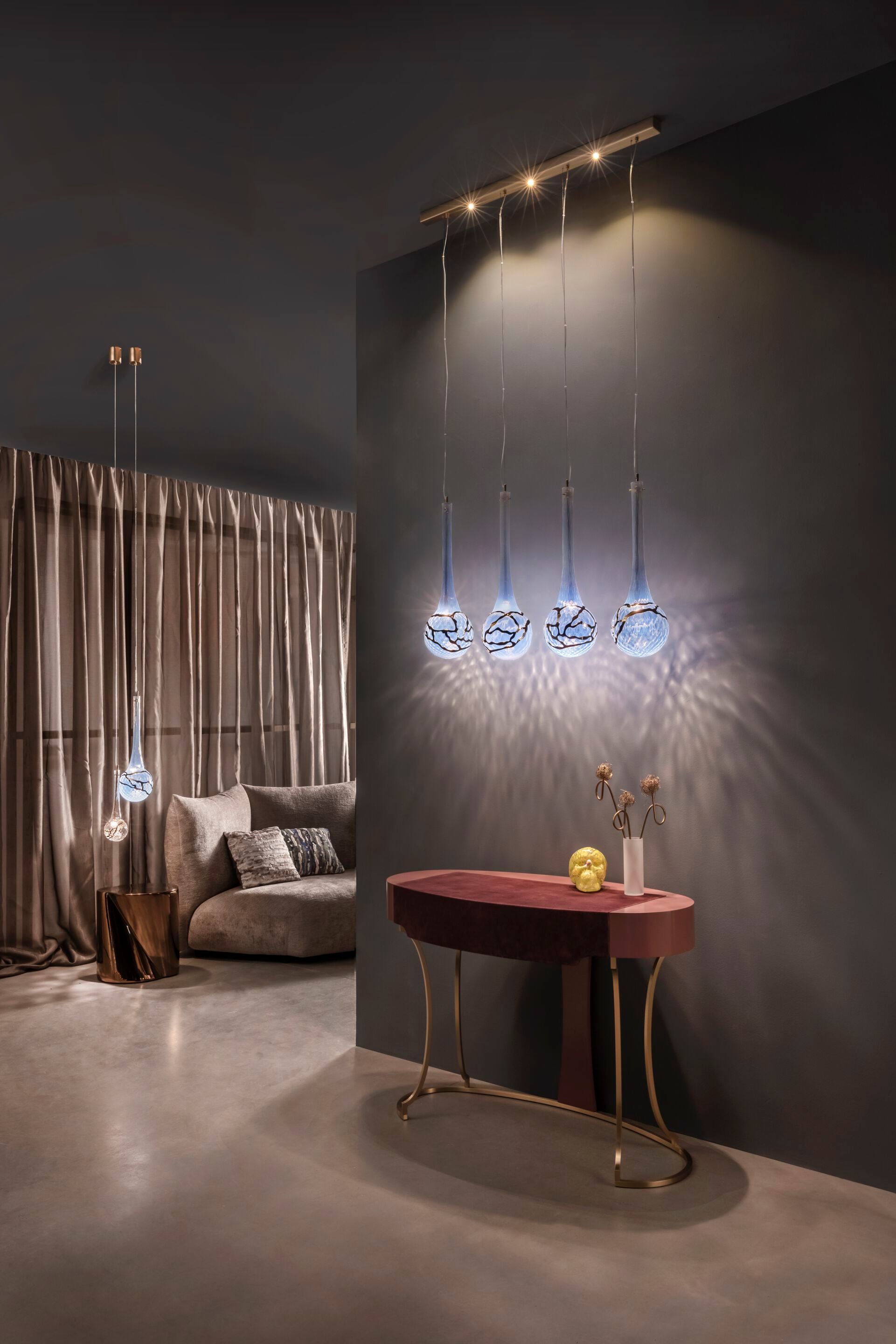 Люстра из дутого стекла Patrizia Volpato лунные капли ARCH-00044299 - Вид №1