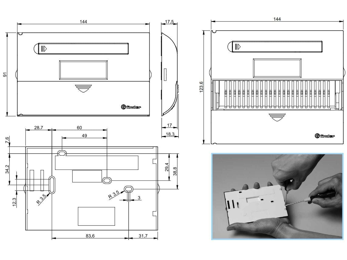 Цифровой настенный термостат FINDER 1C-цифровые Хронотермостаты ARCH-00108540 - Вид №1