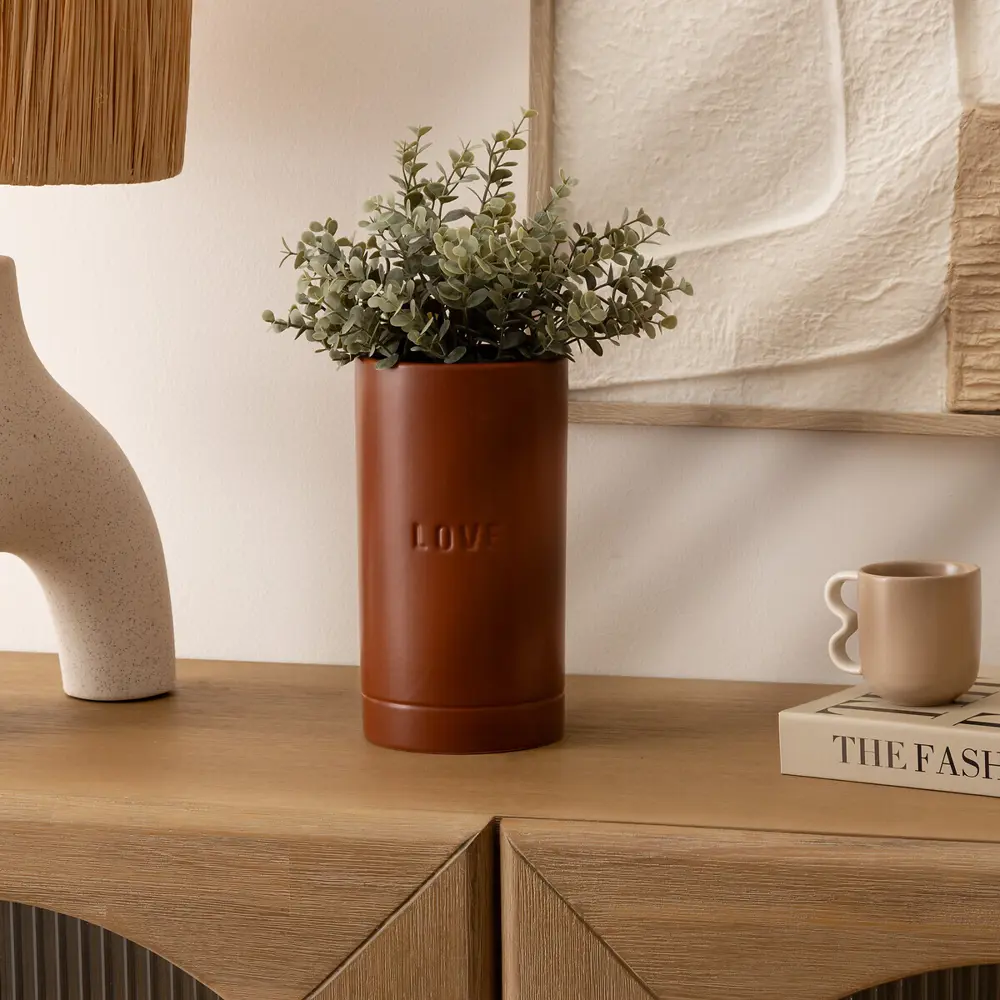 Ваза Цилиндр VCR-0107 керамика карамельная 20 см Atmosphera STLM-2025225