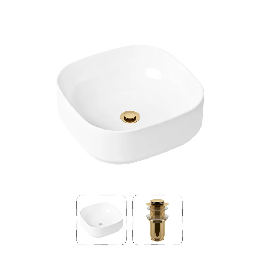 Накладная раковина Lavinia Boho Bathroom Sink Slim 21520832 фарфор 40 см с донным клапаном