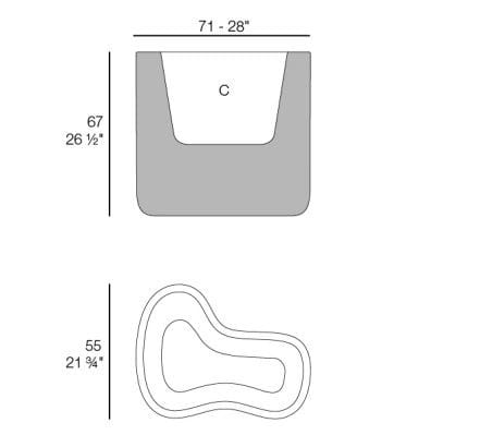 Полиэтиленовый садовый горшок Vondom ARCH-00103142 - Вид №5