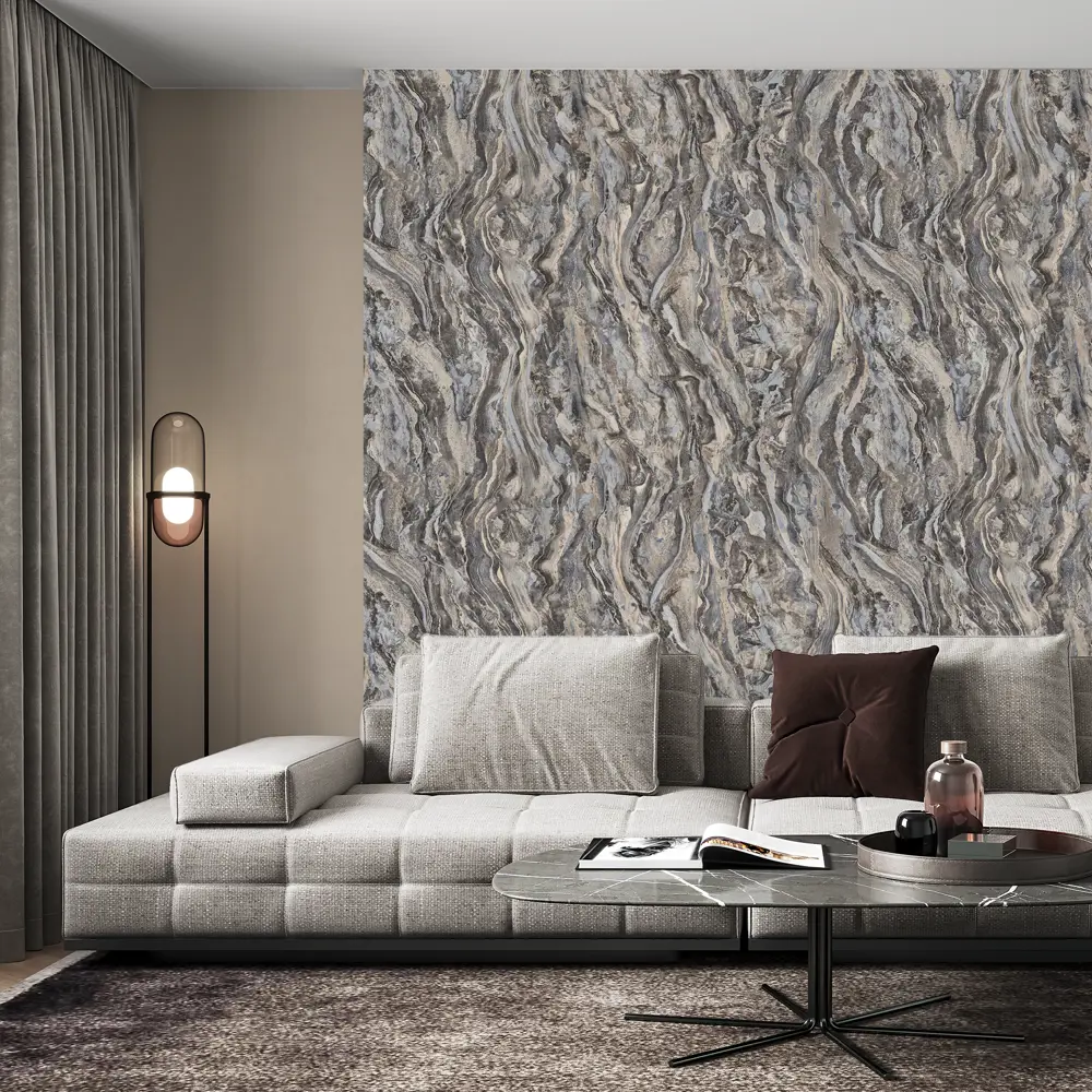 Обои флизелиновые Palitra Home Onyx серо-бежево-черные 1.06 м HC71793-48 STLM-2154951 - Вид №3