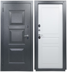 84922857 Дверь входная металлическая 3Ф 205x88 см. левая серый STLM-0057207 Santreyd